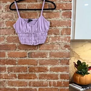 Forever 21 Lilac Ruched Crop Top